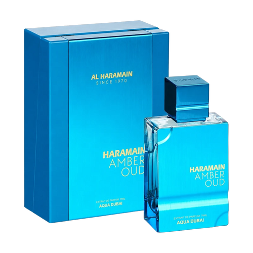Al Haramain - Amber Oud Aqua Dubai Extrait de Parfum 100ml con su caja