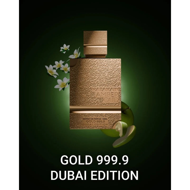 Al Haramain - Amber Oud Gold 999.9 Dubai Edition Extrait de Parfum 100ml - imagen editorial