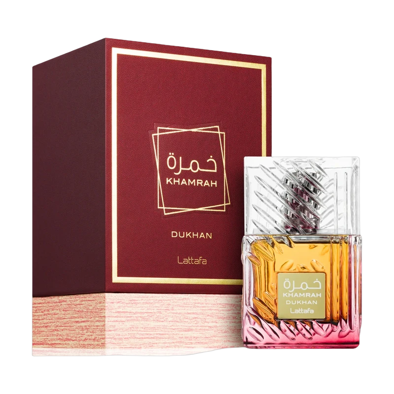 Lattafa - Khamrah Dukhan EDP 100ml con su caja