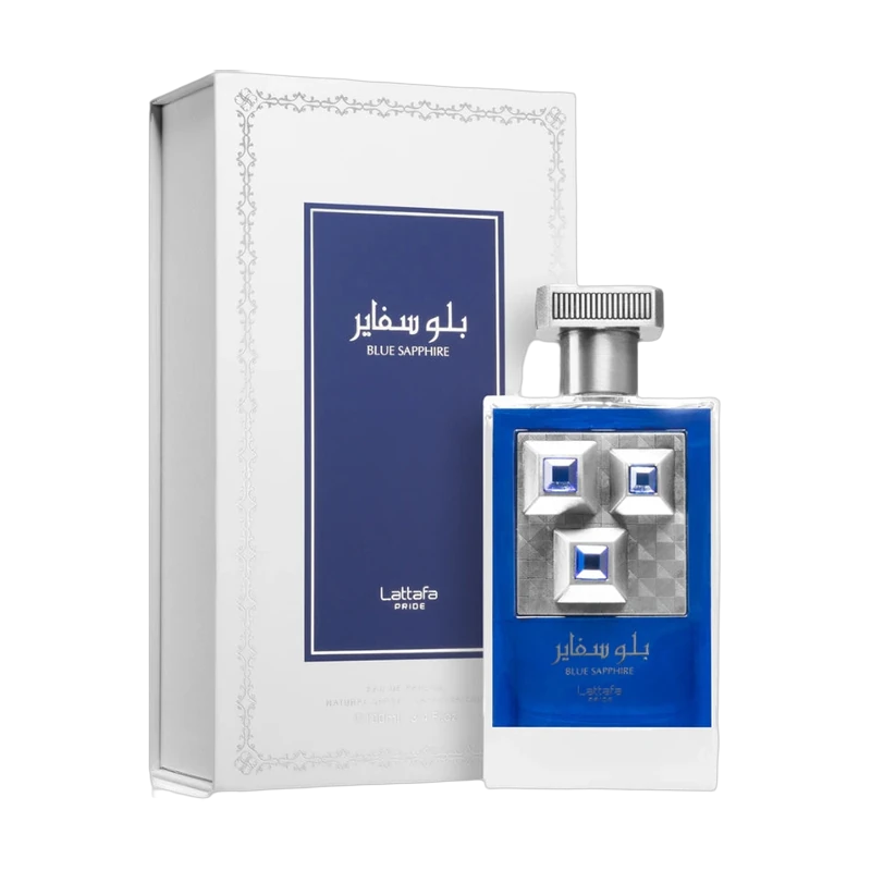 Lattafa - Pride Blue Sapphire EDP 100ml con su caja
