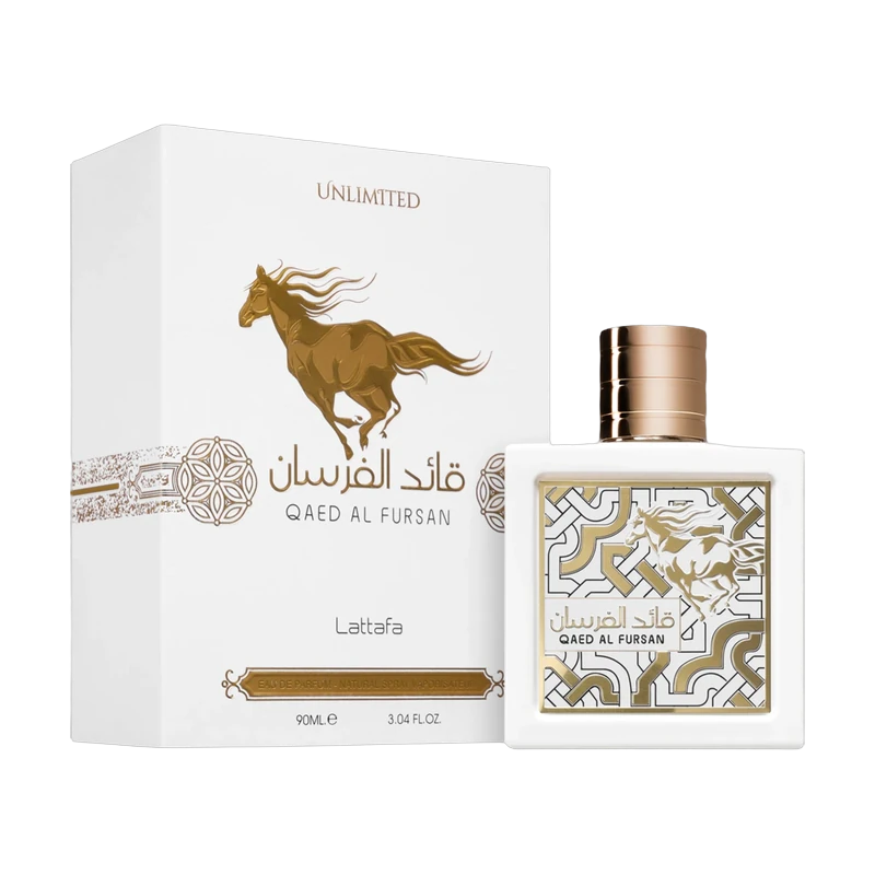 Lattafa - Qaed Al Fursan Unlimited EDP 90ml con su caja