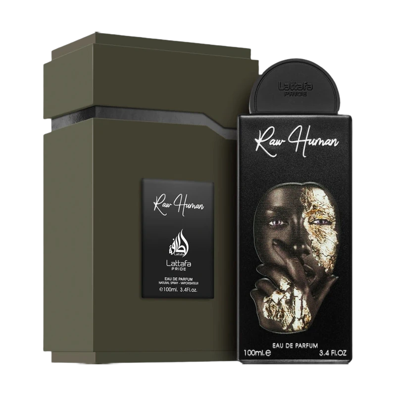 Lattafa - Raw Human EDP 100ml con su caja
