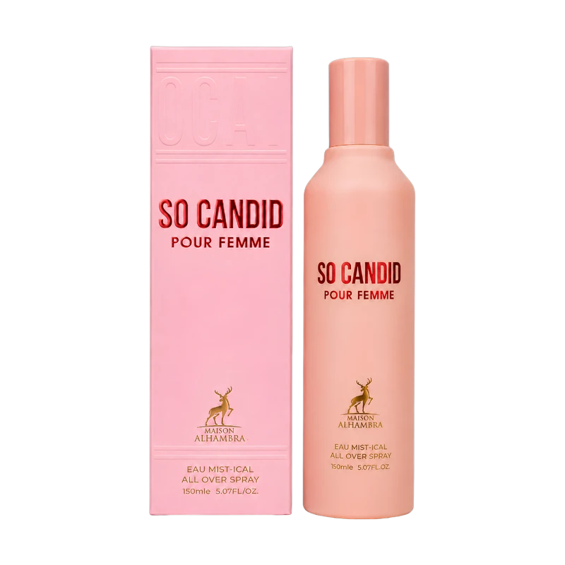 Maison Alhambra - So Candid Pour Femme All Over Spray 150ml con su caja