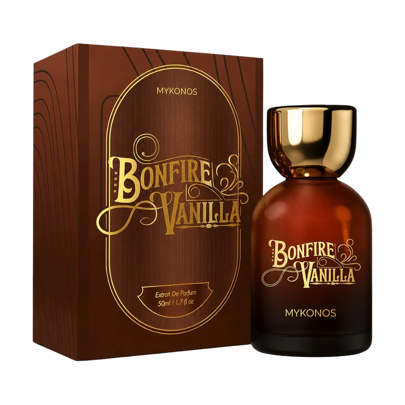 Mykonos - Bonfire Vanilla Extrait de Parfum 50ml con su caja