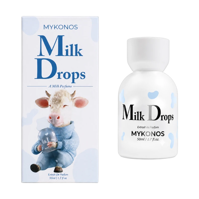 Mykonos - Milk Drops Extrait de Parfum 50ml con su caja